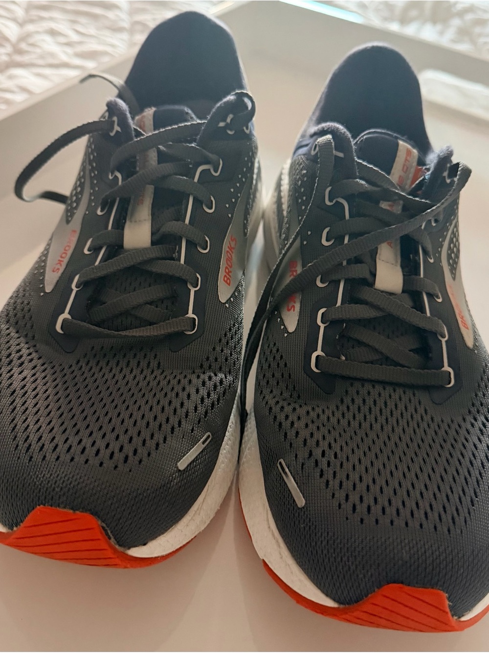 Brooks Black and Orange Cushioned Running Shoes